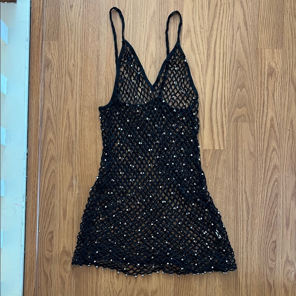 Black Mesh Cover-Up Dress. Versatile Piece! Beach coverup, Rave, Festival